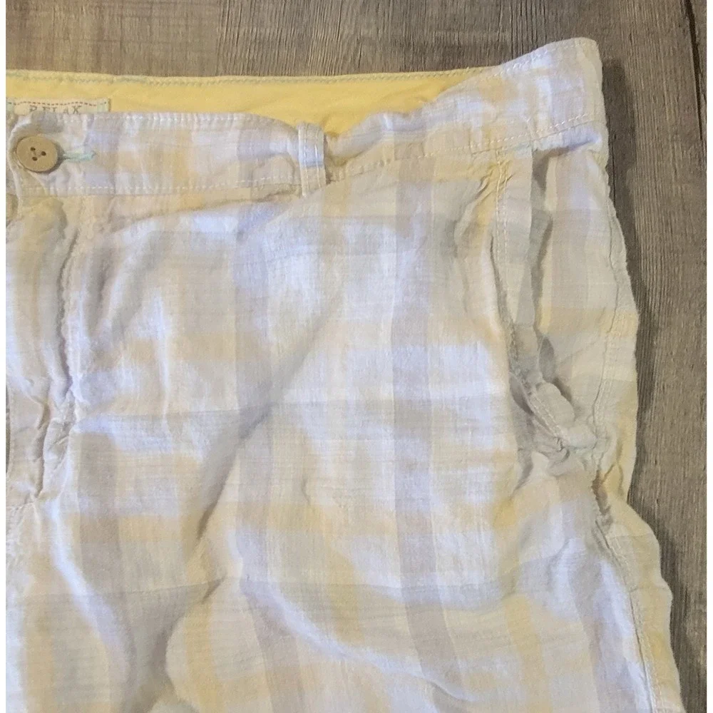 Tommy Bahama Relax Shorts Mens 42 100% Linen‎ Plaid Pro Leisure Golf